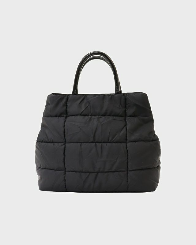 PRADA 三角ロゴ金具ナイロンレザーハンドバッグ | Hedy