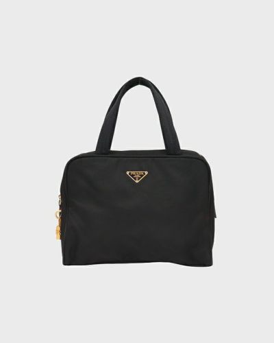 PRADA 三角ロゴ金具ナイロンハンドバッグ | Hedy