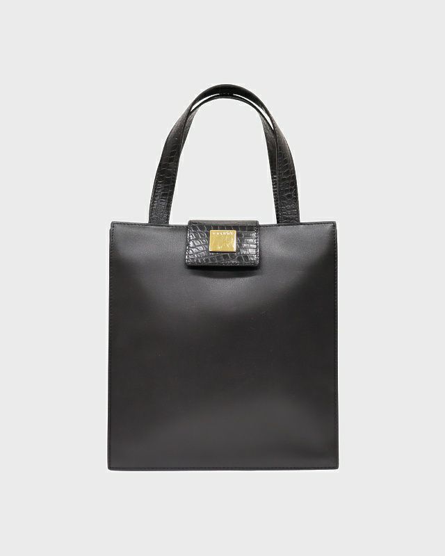 ✨希少・タグ付き✨　セリーヌ　レザー　ロゴプレート　トートバッグ　ハンドバッグ CELINE（セリーヌ） ハンドバッグ Small Cabas スモール カバ タイス