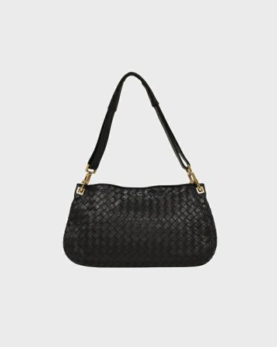 Ferragamo ワンショルダーバッグ ガンチーニ 金具 レザー ブラック FERRAGAMO（フェラガモ） サルヴァトーレフェラガモ Salvatore