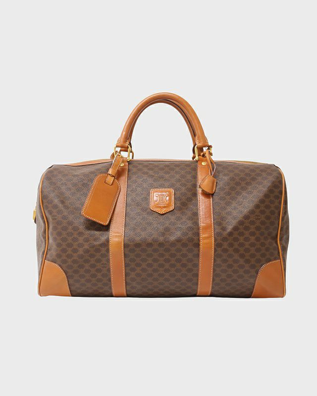 CELINE マカダム柄ブラゾン刻印ボストンバッグ | Hedy