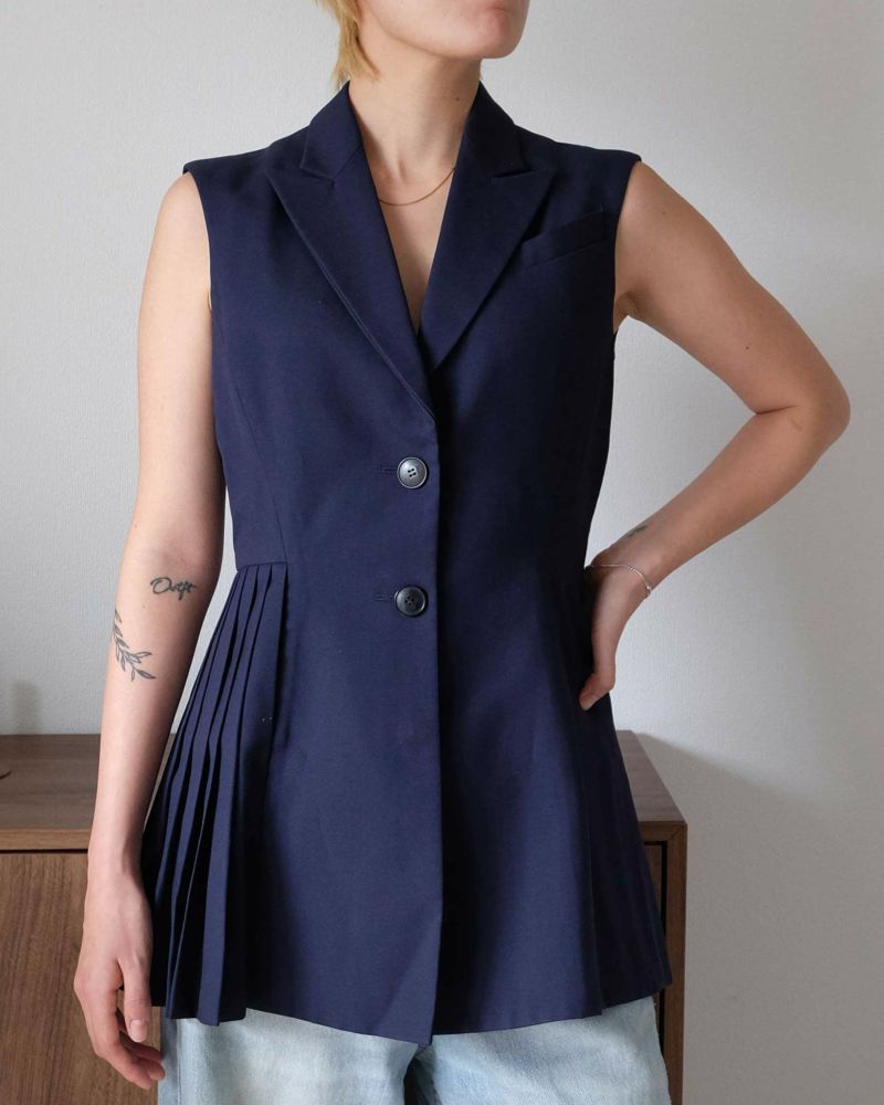 DIOR ノースリーブサイドプリーツジャケット | Hedy