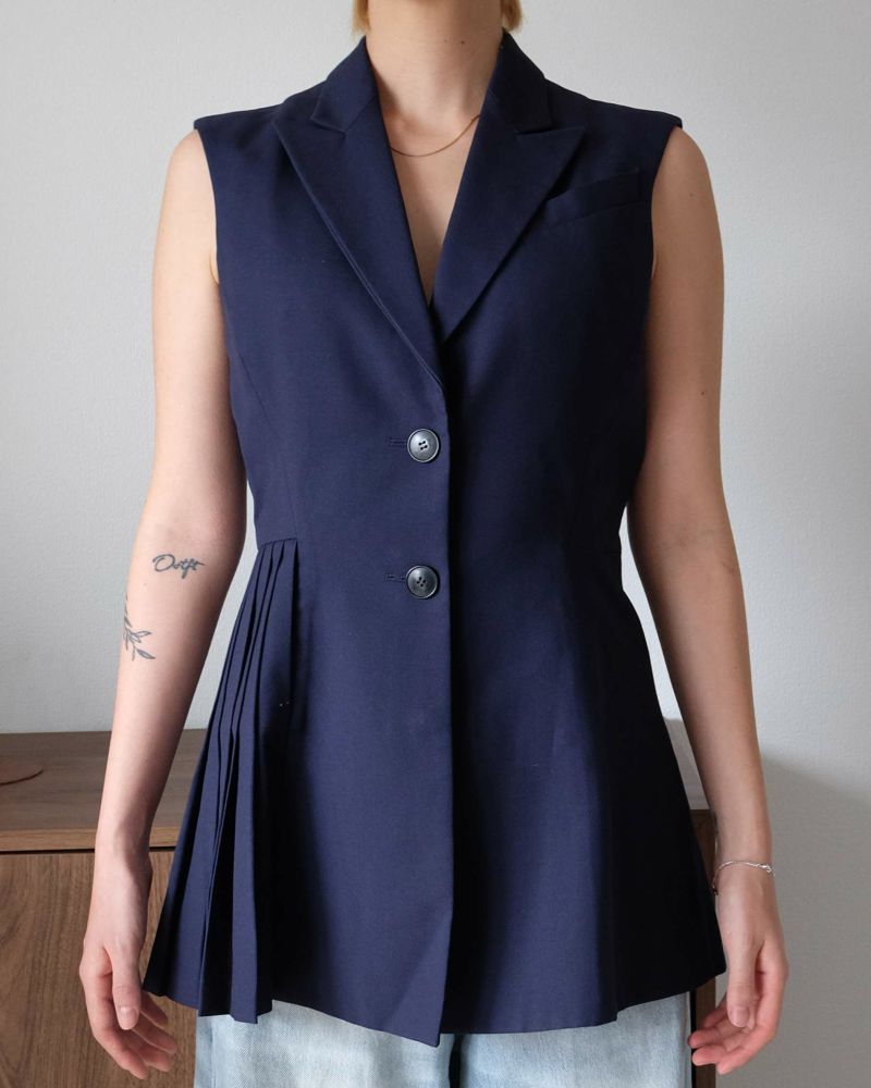 DIOR ノースリーブサイドプリーツジャケット | Hedy