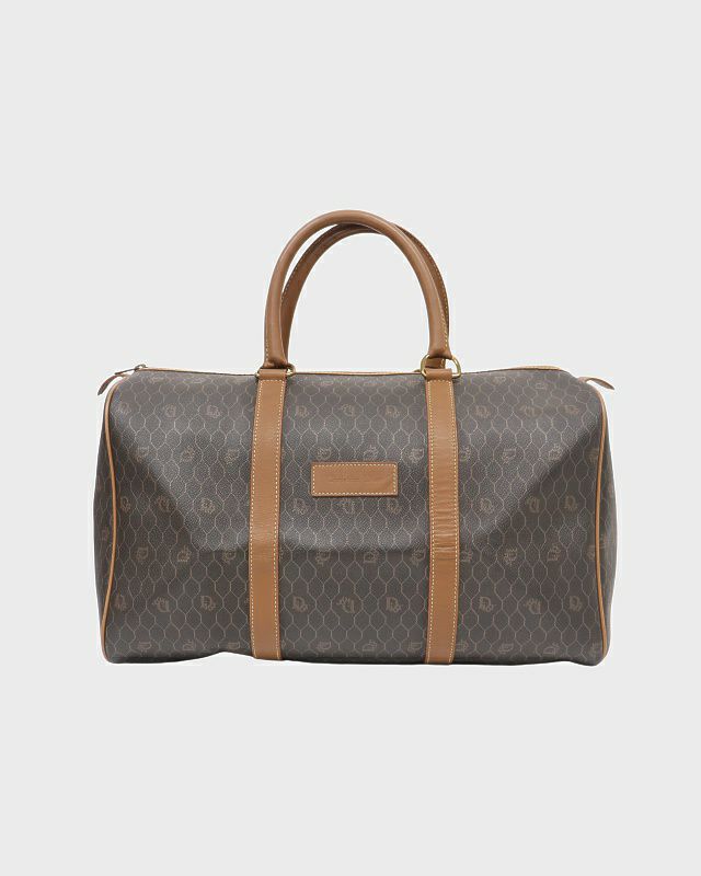 ディオール ハニカム柄 レザー ボストンバッグ ハンドバッグ 旅行かばん グレー DIOR ハニカム柄ボストンバッグ | Hedy