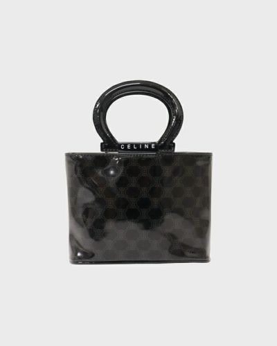 CELINE サークルロゴレザーハンドバッグ | Hedy