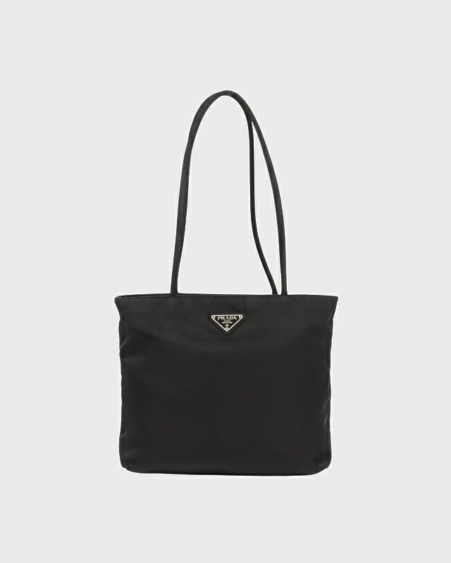 【PRADA】トートバッグ　ロゴ金具　ゴールド金具　ナイロン　バーガンディ. PRADA（プラダ） ロゴ金具 2way ハンドバッグ トートバッグ ショルダー