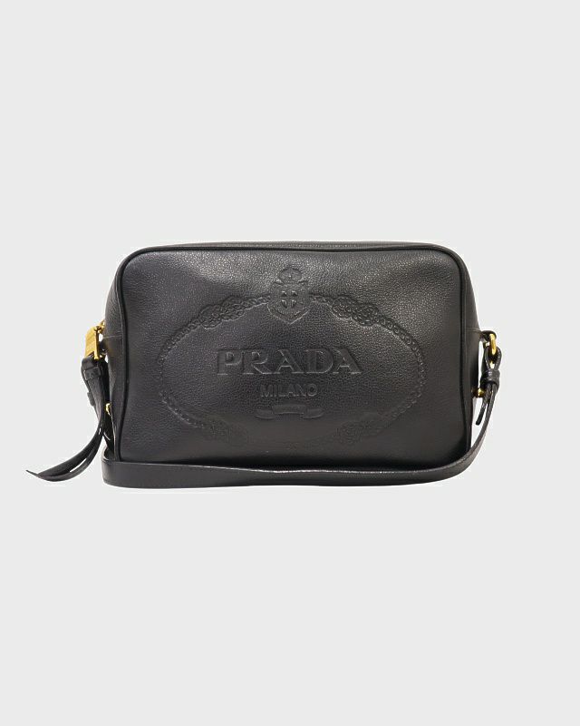 PRADA ロゴエンボスレザーショルダーバッグ | Hedy