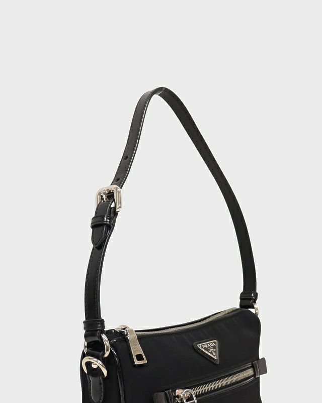 PRADA 三角ロゴ金具ナイロンレザーワンショルダーバッグ | Hedy