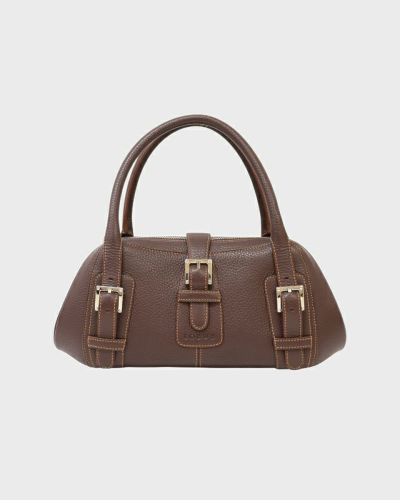 LOEWE（ロエベ）　ヴィンテージロエベ LOEWE ロエベ トートバッグ ブラウン ロゴ レザー チェーン vintage