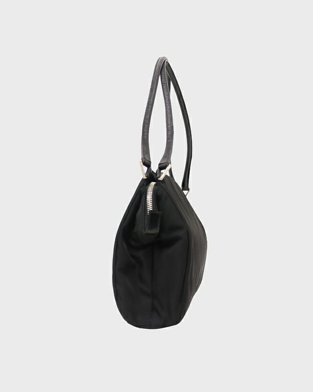 PRADA 三角ロゴ金具ナイロンレザーハンドバッグ | Hedy