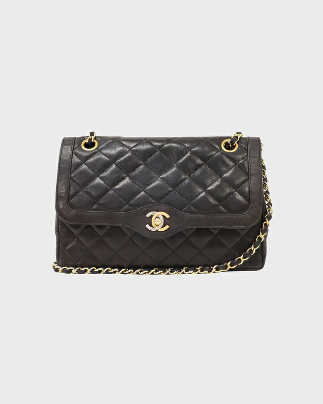 シャネル マトラッセ チェーンショルダー パリ限定 ラムスキン Wチェーン CHANEL パリ限定マトラッセWフラップターンロックチェーンショルダー