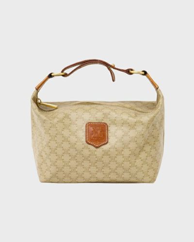 CELINE マカダム柄ブラゾン刻印ハンドバッグ | Hedy