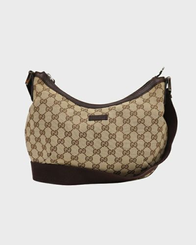 GUCCI グッチ GGキャンバス ショルダーバッグ シェリーライン 黒色