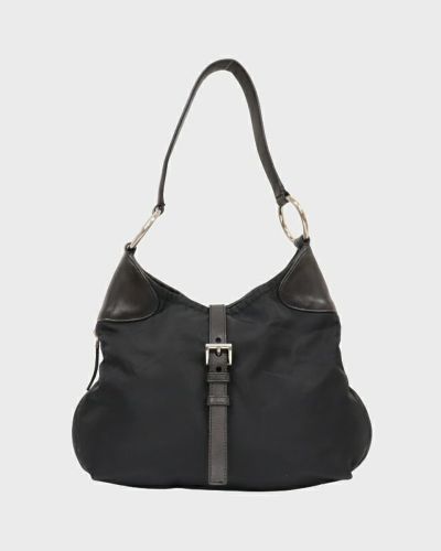 PRADA 三角ロゴ金具ナイロンレザーワンショルダーバッグ | Hedy