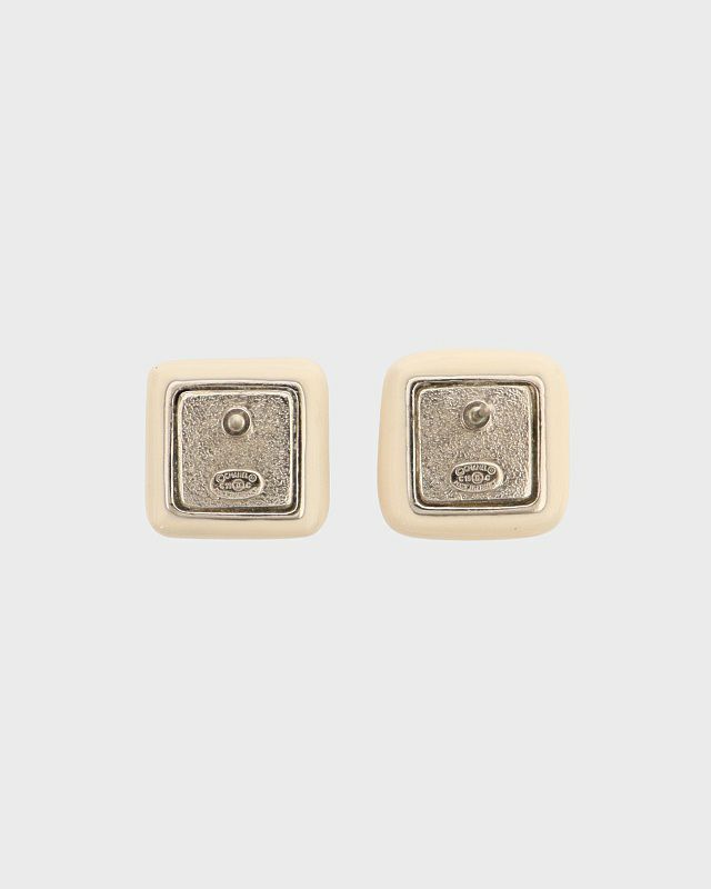 CHANEL シャネル スクエアピアス ココマーク プラスチック