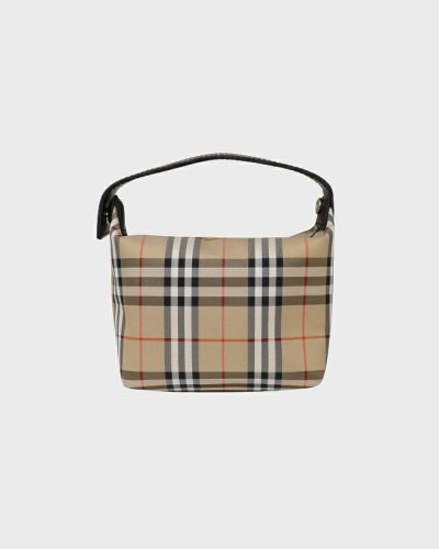 BURBERRY チェック柄レザーハンドバッグ | Hedy
