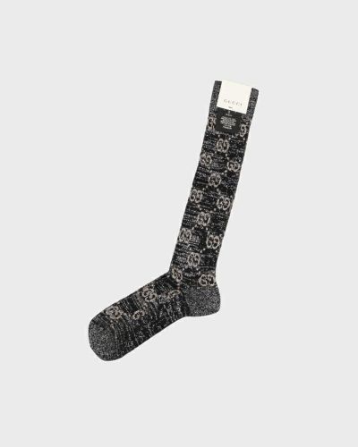 GUCCI* GG ラメ ロゴ ソックス 送料関税込 (GUCCI/靴下・タイツ