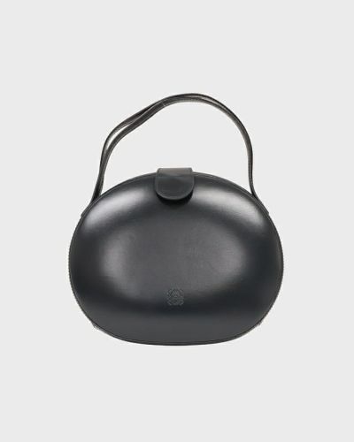 LOEWE アナグラム刻印ラウンドレザーハンドバッグ | Hedy LOEWE アナグラム刻印ラウンドレザーハンドバッグ | Hedy