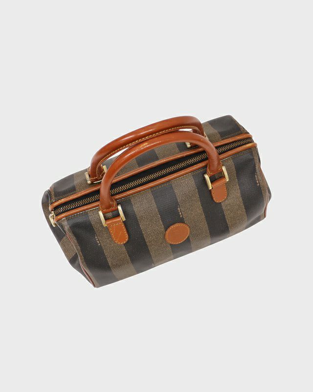 3AM87 FENDI フェンディ ボストンバッグ ペカン柄 PVC レザー 3AM87 FENDI フェンディ ボストンバッグ ペカン柄 PVC レザー