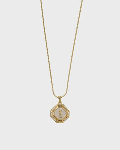 YSL ロゴラインストーンネックレス YSL ロゴラインストーンネックレス | Hedy