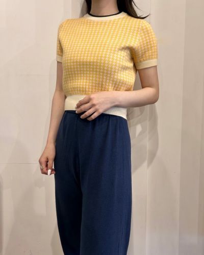miu miu 千鳥格子ニットトップス | Hedy