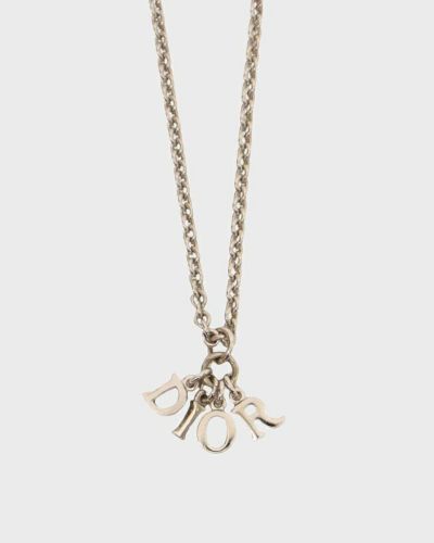 ロゴチャームネックレス シルバー ヴィンテージ|ディオール Dior